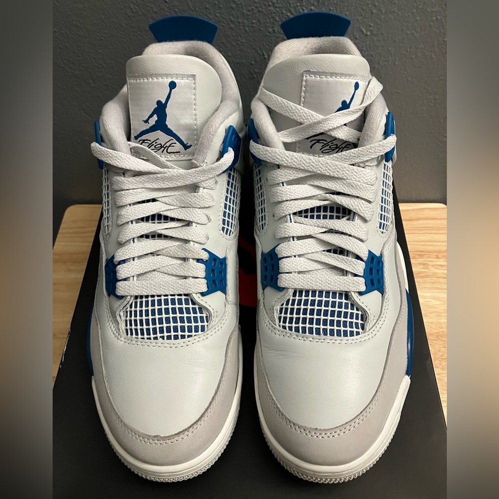 Nike Air Jordan IV 4 Retro Military Blue 2024 Sneakers Shoes w/OG Box! Dunk SB - Picture 2 of 13